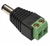 Power connector. Male DC plug with terminal block