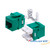 Keystone Cat6 RJ45 180 Degree Slimline Gn
