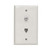 1-Gang 1-F 1-Tele Std Wallplate Wh ..