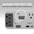 On-Q AC1062 6 Outlet Enclosure Surge Protector with One USB-A and One USB-C