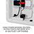 On-Q AC1062 6 Outlet Enclosure Surge Protector with One USB-A and One USB-C