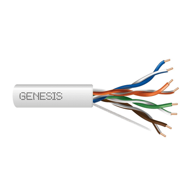 Genesis 63601101 Category 6 Cable, Riser, 1000 FT Pull Box, White, 23 ...