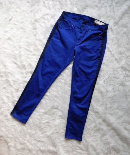 Rag & Bone/JEAN for Intermix Blue Lapis Tuxedo Leggings Sz 27 (6)