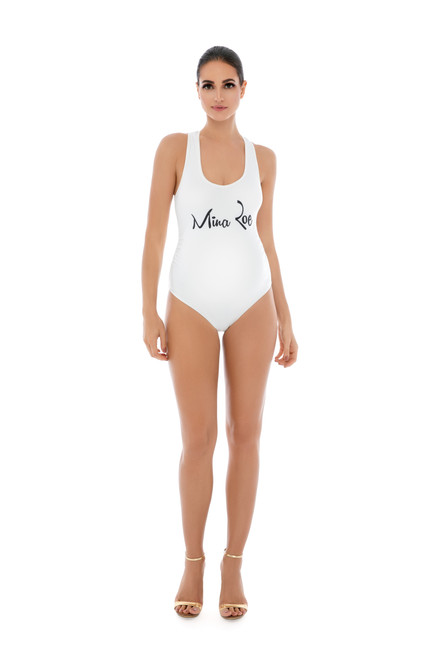 NWT Mina Roe Maternity Logo Swimsuit  Size US M