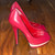 Marco Santi "Minnie" Red Platform Peep-Toe Pumps Sz 9