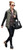 JET John Eshaya Army Green Black Leather Sleeve Jacket Sz M/L