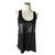 Mason Tank Top with Leather Stripe sz Petite