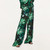 Zara Woman Green Floral Wide Leg Pants sz US S