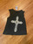NWT Truly Madly Deeply Grey Lace Cross Tank Size US XS