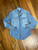 Life In Progress Blue Jean Stars Button Up Shirt sz S