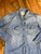 Current/Elliott Blue Jean Button UP Shirt  sz 1