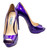 Prada Peep-Toe Patent Leather Purple Pump Sz 36.5 (US 6)