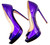 Prada Peep-Toe Patent Leather Purple Pump Sz 36.5 (US 6)