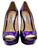 Prada Peep-Toe Patent Leather Purple Pump Sz 36.5 (US 6)