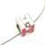 HERMES Pink H-Cube Cardue Silver Pendant Necklace 