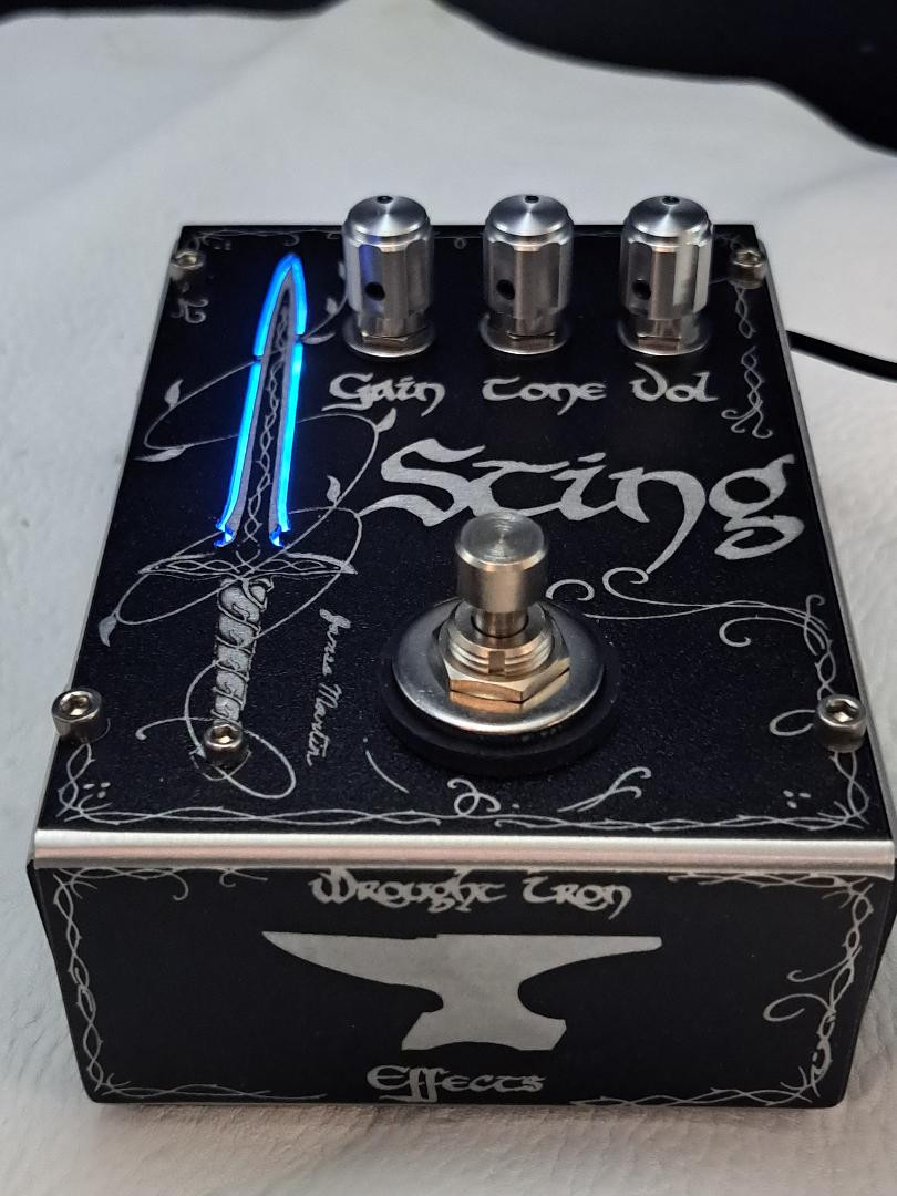 Sting Jfet Overdrive -laser etched - Wrought Iron Leather and Effects