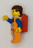 TLM018 LEGO® Emmet - Lopsided Closed Mouth Smile, with Piece of Resistance