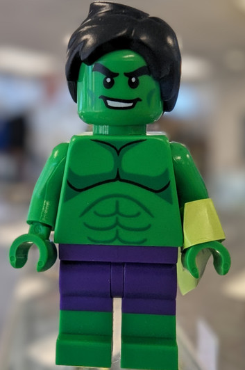 SH857 LEGO® Hulk - Minifigure, Dark Purple Pants, Spiked Hair