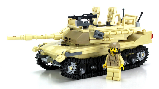 Tan M1 Abrams Main Battle Tank