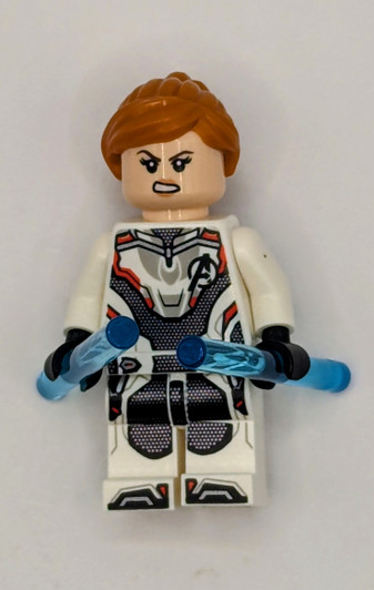 SH571 LEGO® Black Widow - White Jumpsuit, Dark Orange Ponytail