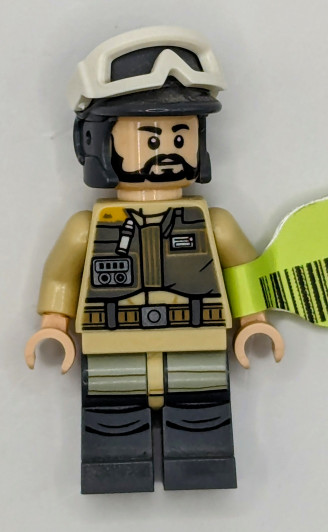 SW0803 LEGO® Rebel Trooper - White Goggles, Dark Bluish Gray Helmet, Black Beard (Private Kappehl)