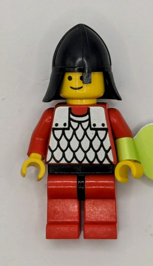 CAS162 LEGO® Scale Mail - Red with Red Arms, Red Legs with Black Hips, Black Neck-Protector