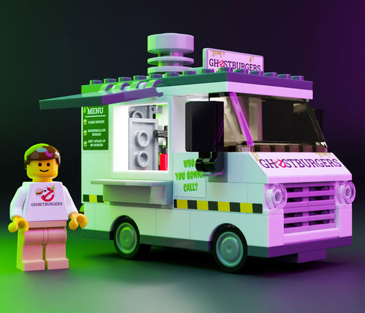 Ghost Burgers - Custom Food Truck w/ Minifigure