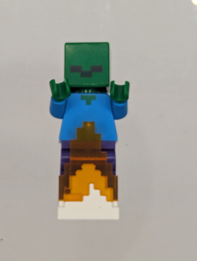 MIN069 LEGO® Zombie - Dark Purple Legs, Fire Base