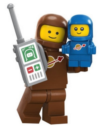 COL24-3 LEGO® Brown Astronaut and Space Baby