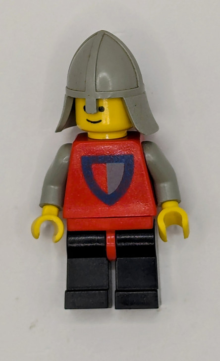 CAS074 LEGO® Classic - Knight, Shield Red/Gray, Black Legs with Red Hips, Light Gray Neck-Protector