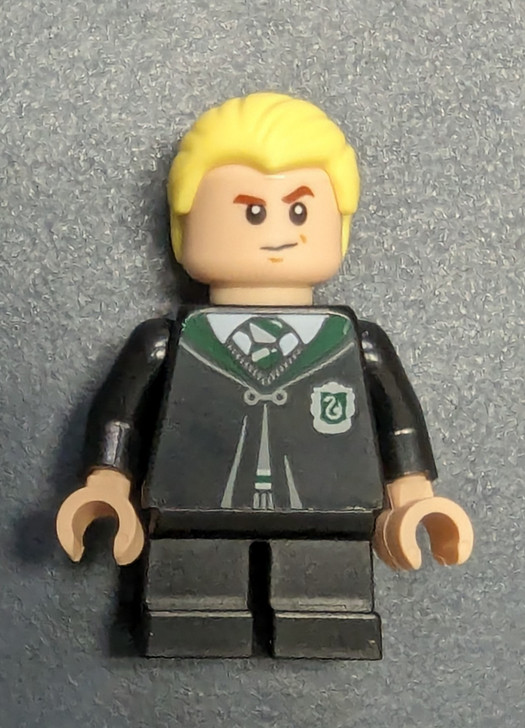 HP254 LEGO® Draco Malfoy - Black Torso Slytherin Robe, Black Short Legs
