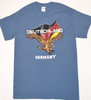 Deutschland/Germany Flying Eagle T-shirt Blue Adult Screenprinted