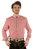 SLIM FIT Red Check Stand up collar (SH301R-SLIM)