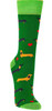 Fun Socks - Dachshund -Green