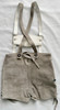 Boys Gray Split Cow Lederhosen