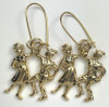 JE213 Dancers gold tone earrings