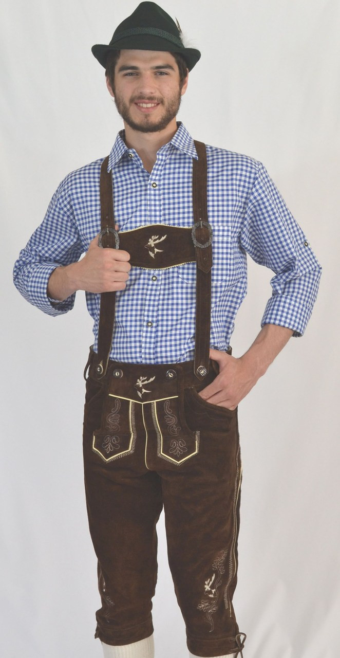 Bundhosen Brown (BT-Lorenz) with suspenders - German Import Haus