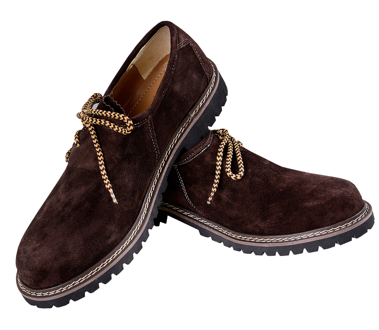 German Bavarian Shoes Men’s  Dark Brown Lederhosen Oktoberfest Footwear Size 43 Authentic Lederhosen Shoes Men Deep Brown – Oktoberfest Wear main image 4
