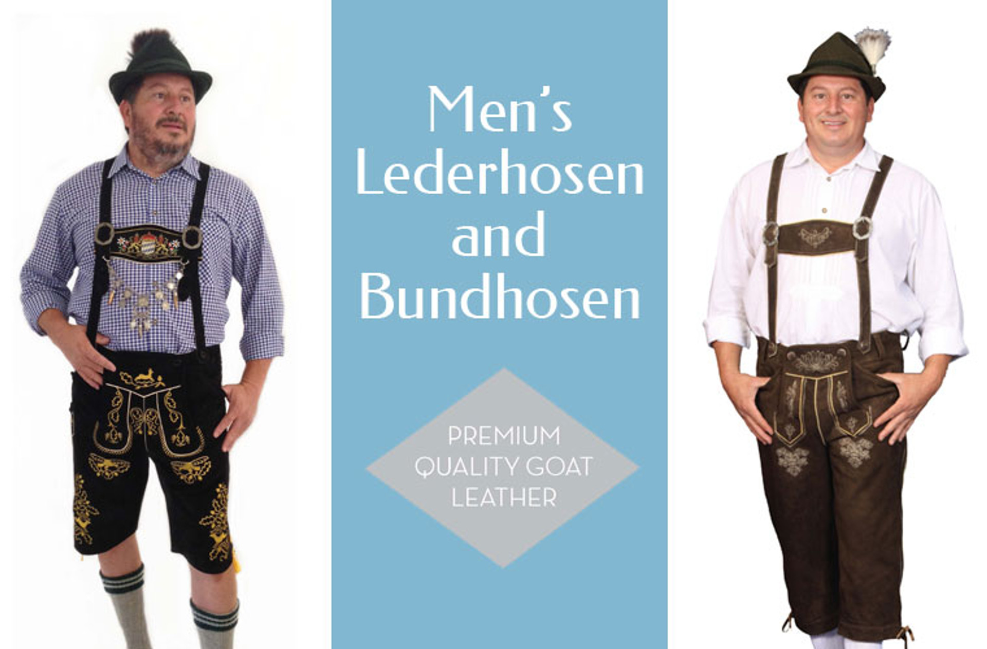German Bavarian Trachten Oktoberfest Kniebund Bundhosen Lederhosen Package Set 