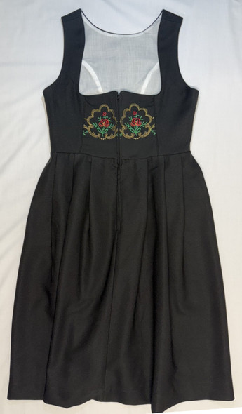 Jumper - Black Embroidered Bodice - gold, red design