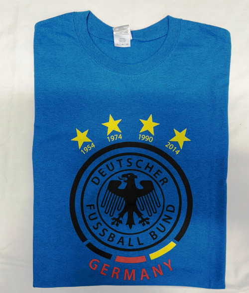 Germany Fussball T-Shirt Adult Screenprinted XL & 2XL only