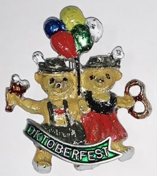 HP8818OKT Bears w/Balloons hat pin OKTOBERFEST