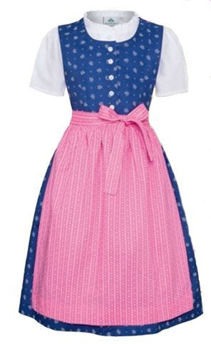 Blue w/pink apron (#52425) 3pc set
