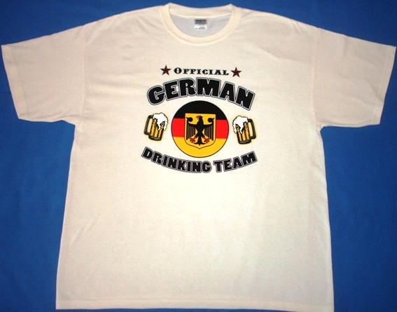 Official German Drinking Team T-Shirt Size 4XL only Final Sale