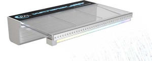 EvenFlow 2 ft 0 in Long Waterblade with Bottom Feed & Rain Fitting including Multi Color Light with 80 ft Cable  |  64-EFWBL-RN-2-6N-B
