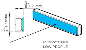 PLOW & PLOS Low Profile Mounting Track / Extrusion - 6ft Length  |  64-PLOW-MT-E-6