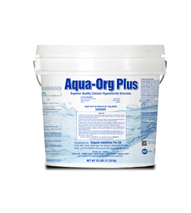 Aqua-Org Plus - Calcium Hypochlorite Granular Pool Shock 65% ( 25 LBS)  |  R-CH-O65-EUP-PS-P025