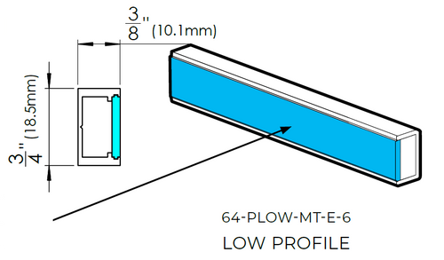 PLOW & PLOS Low Profile Mounting Track / Extrusion - 6ft Length  |  64-PLOW-MT-E-6