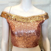 Rose Gold Seq Off-Shoulder Size 36