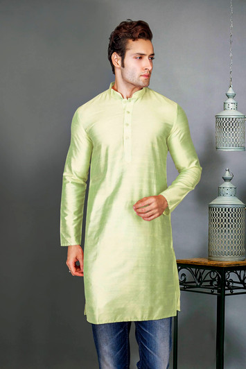 Teal Yarn Dyed Casual Men Regular Fit Kurtas - Selling Fast at Pantaloons .com